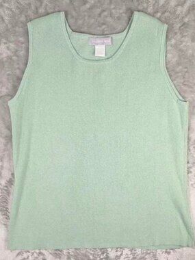 Modern Soul Women’s Pale Green Knit Ribbed Tank Top Size Large
